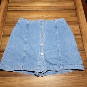 Cherokee Denim Skorts w/ Full Button Front - Size 18